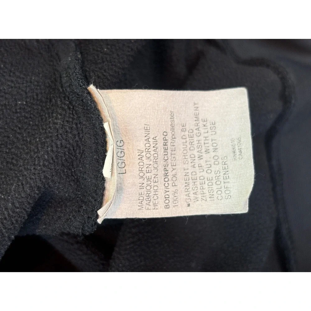 Under Armour Mens Full Zip Hoodie Black Fleece Lined 1357110 Large Loose Fit